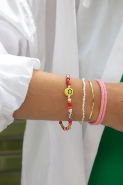 Les Soeurs Armband Eleni Cord Pink Discount