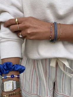 Les Soeurs Armband Eleni Cord Denim+Blue Discount