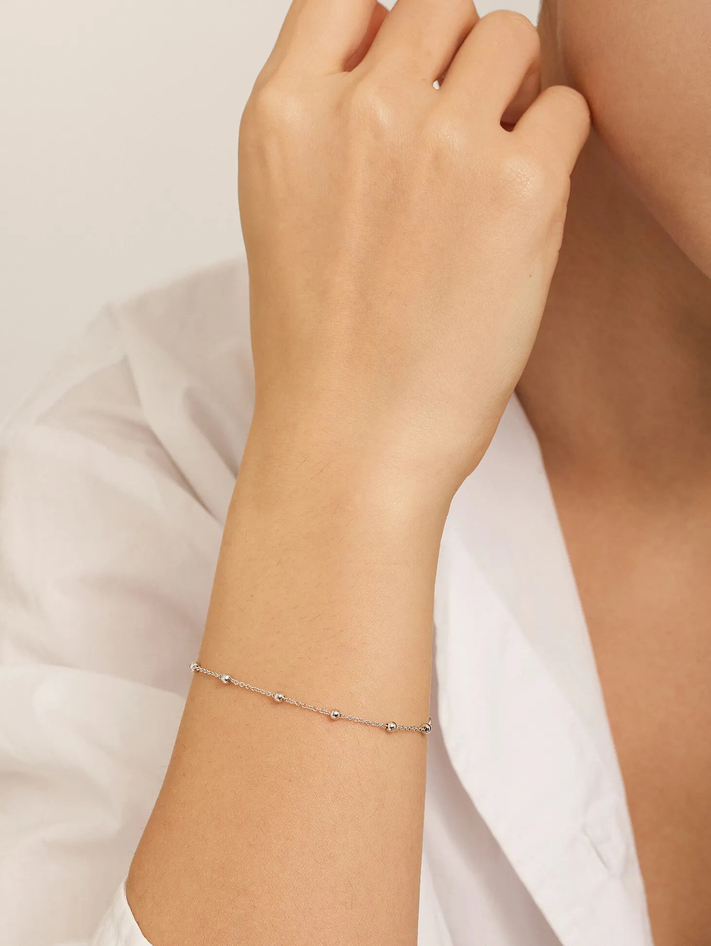 Les Soeurs Armband Hugo Dots Silver New