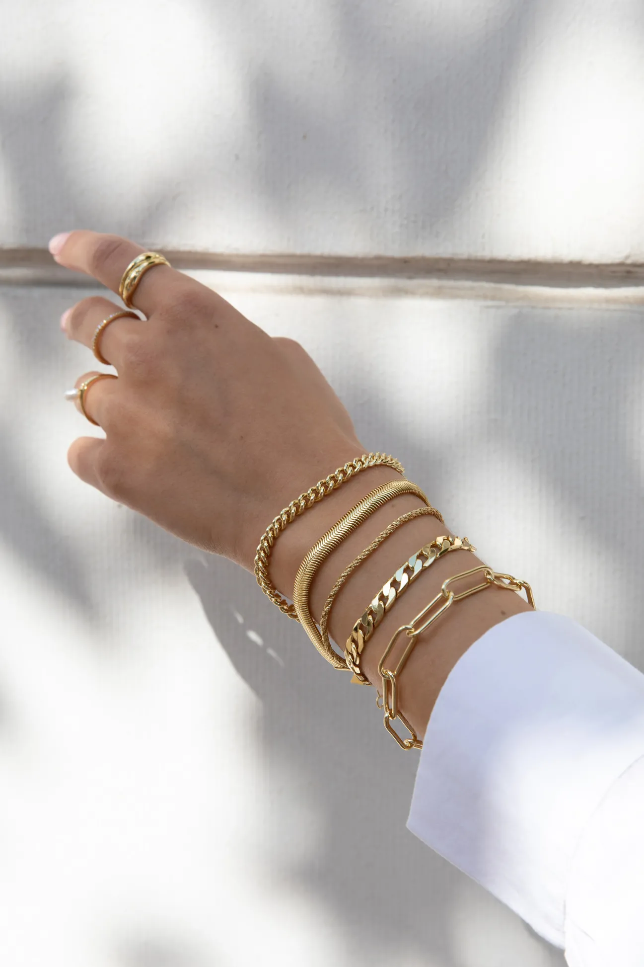 Les Soeurs Armband Mara Curb Chain Gold Outlet