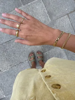 Les Soeurs Armband Mara Curb Chain Gold Outlet