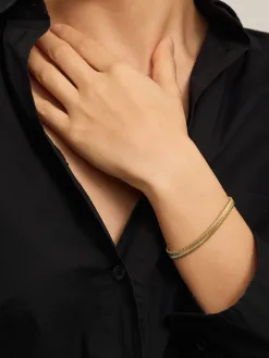 Les Soeurs Armband Mara Herringbone Gold Hot