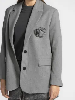 Edited Blazer met broche Kainoa Grey+Melange Online