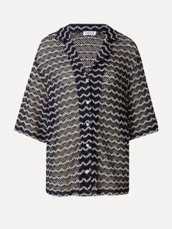 Edited Blouse Karlotta Black+Navy+Stripe Best