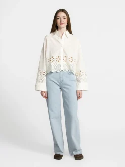 Edited Blouse met broderie Sophia Optic+White Online
