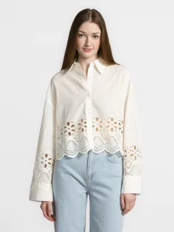 Edited Blouse met broderie Sophia Optic+White Online