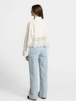 Edited Blouse met broderie Sophia Optic+White Online