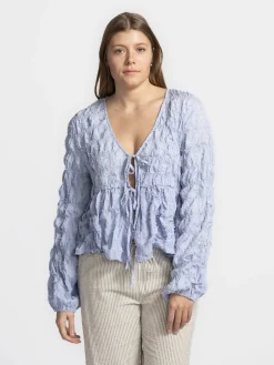 MBYM Blouse Miza Ohana Steel+Blue Outlet