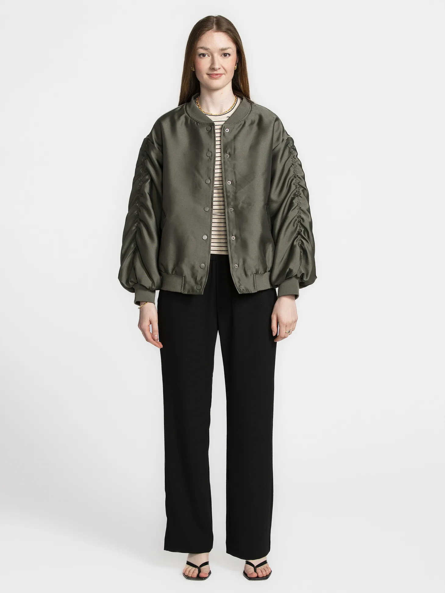 Les Soeurs Bomber met volants Reese Khaki Hot