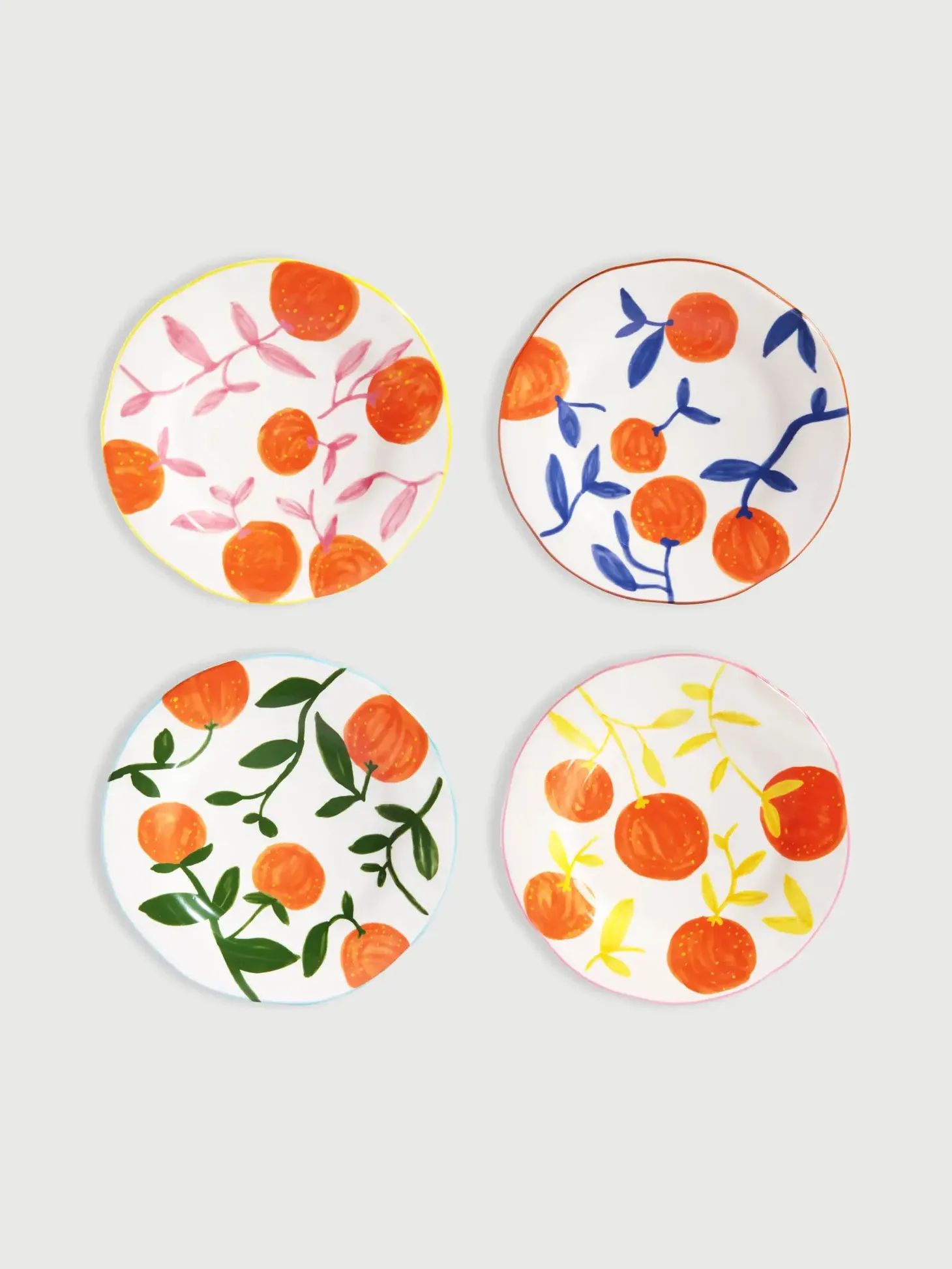 &klevering Bordenset Orange Twig+Set+of+4 Fashion