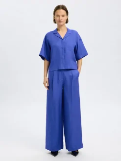 Selected Boxy hemd Lyra Dazzling+Blue Best