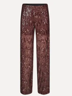MBYM Broek met Pailletten Kanita Lisea Chocolate+Martini Sale