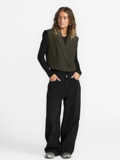 MBYM Broek met strass Gina Maya Dark+Grey+Wash Hot