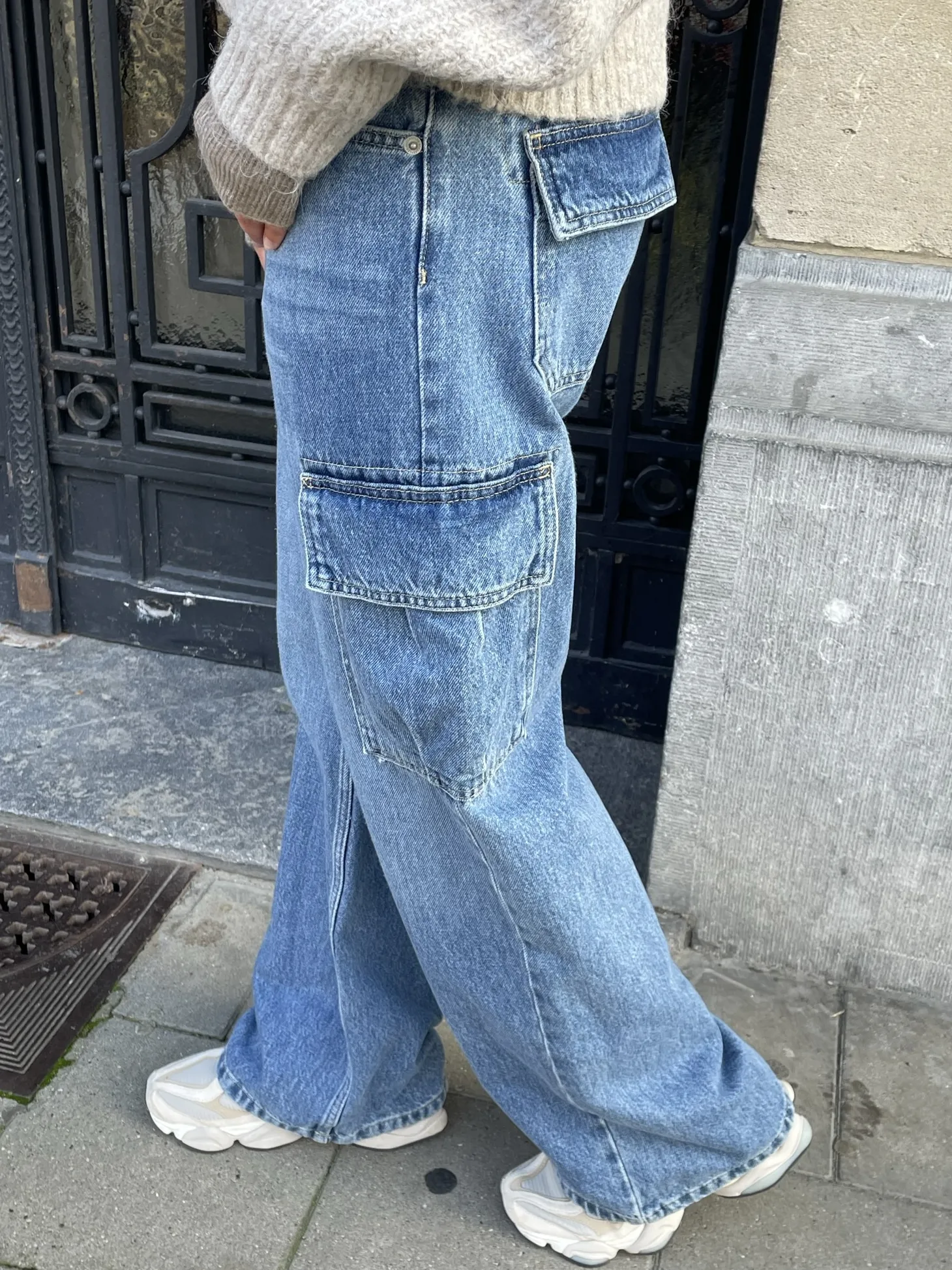 Les Soeurs Cargo Jeans Malu Blue Clearance