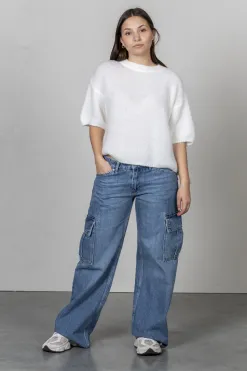 Les Soeurs Cargo Jeans Malu Blue Clearance