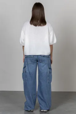 Les Soeurs Cargo Jeans Malu Blue Clearance