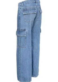 Les Soeurs Cargo Jeans Malu Blue Clearance