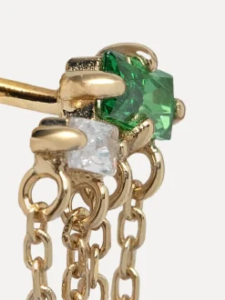 Les Soeurs Chain oorbel Lira Double Gem Gold Discount