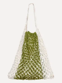 Les Soeurs Crochet Market Bag Eleonora EcruOlive New