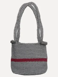 Les Soeurs Crochet Shopper Elani GreyBordeaux Best