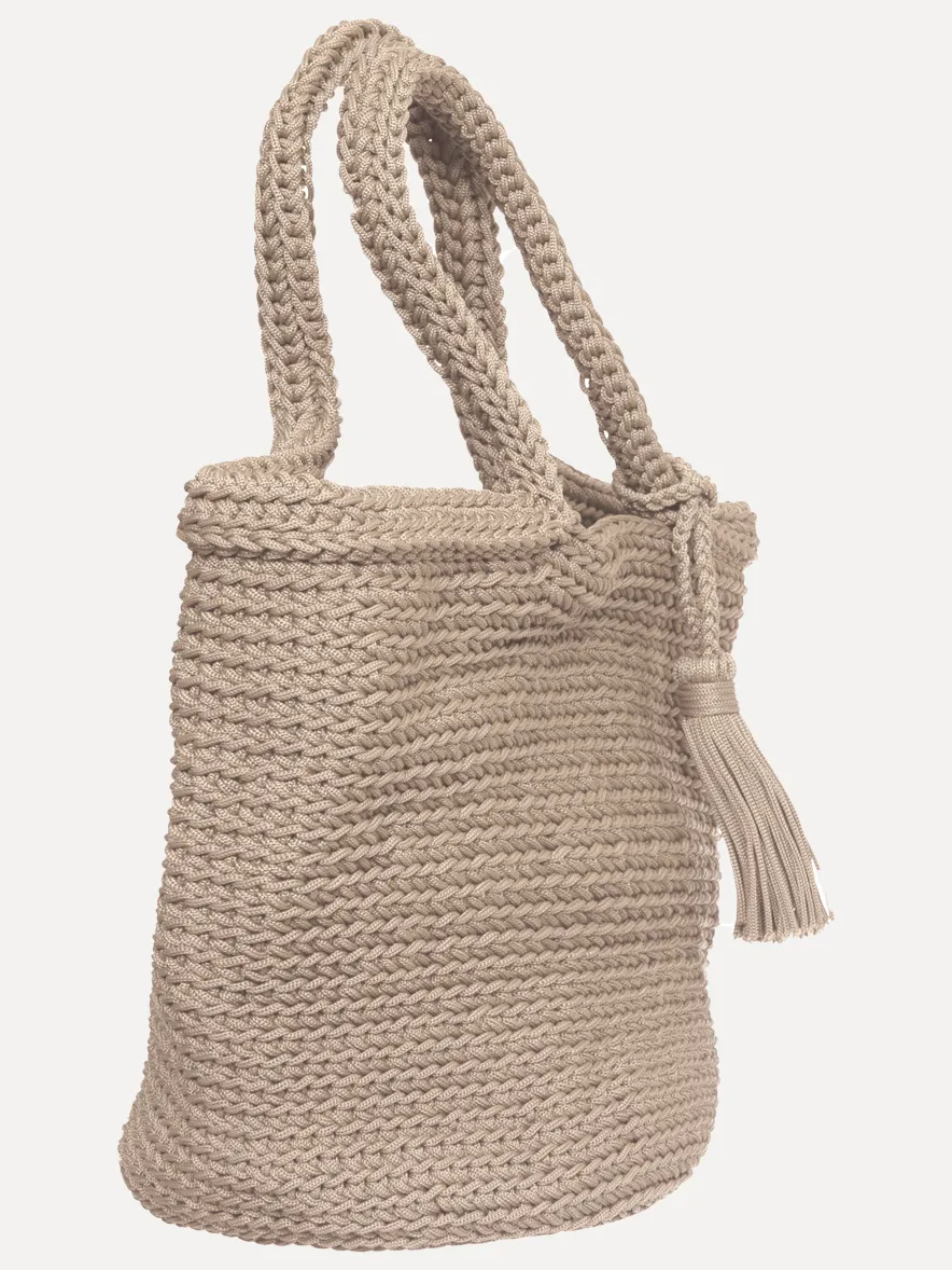 Les Soeurs Crochet Shopper Elvera Beige Discount