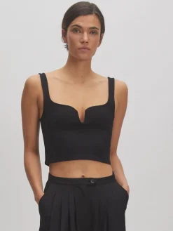 Edited Crop top Alami Black Clearance