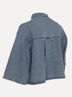 Les Soeurs Cropped denimshirt Logan Denim+Blue Online