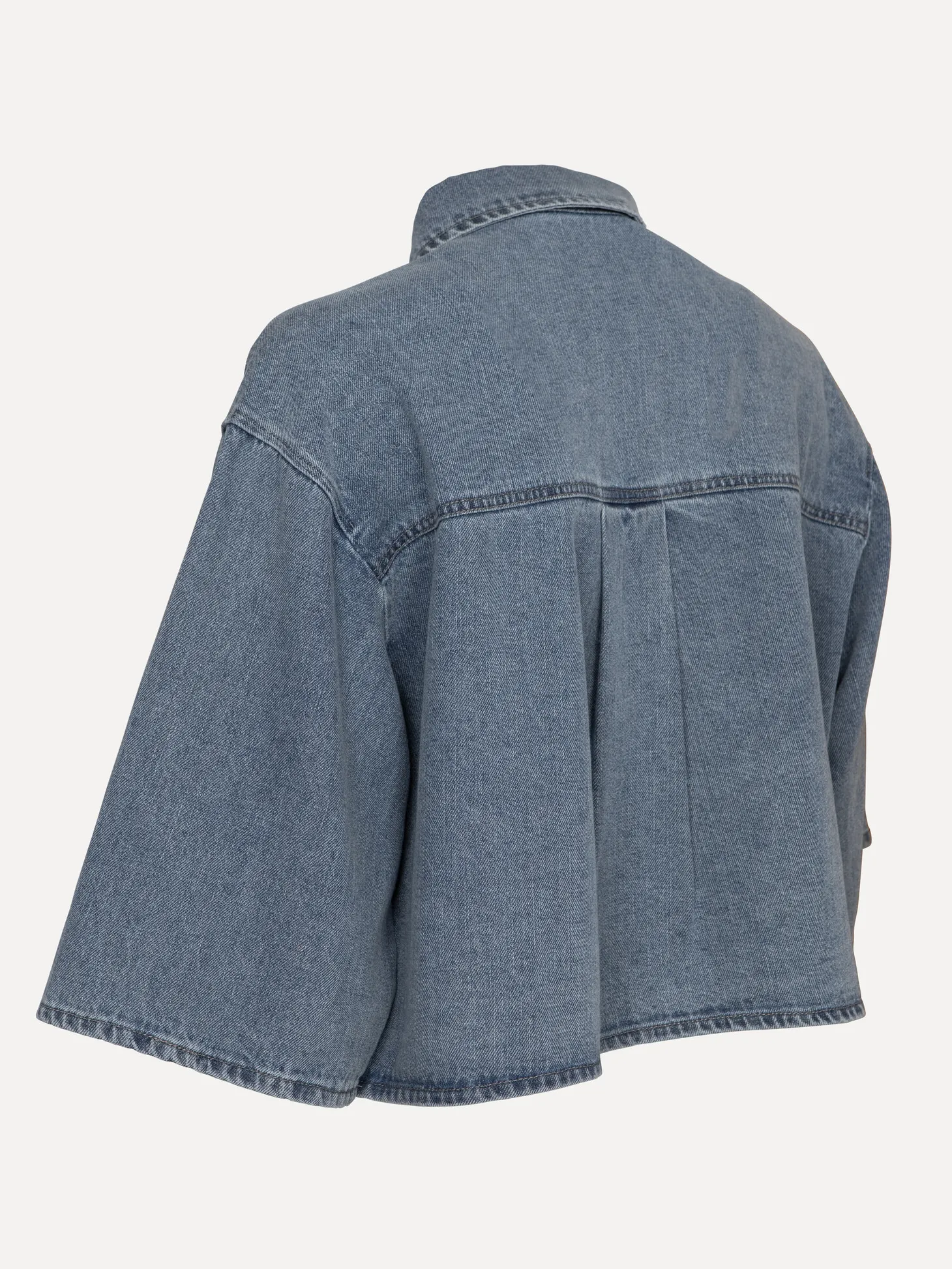 Les Soeurs Cropped denimshirt Logan Denim+Blue Online