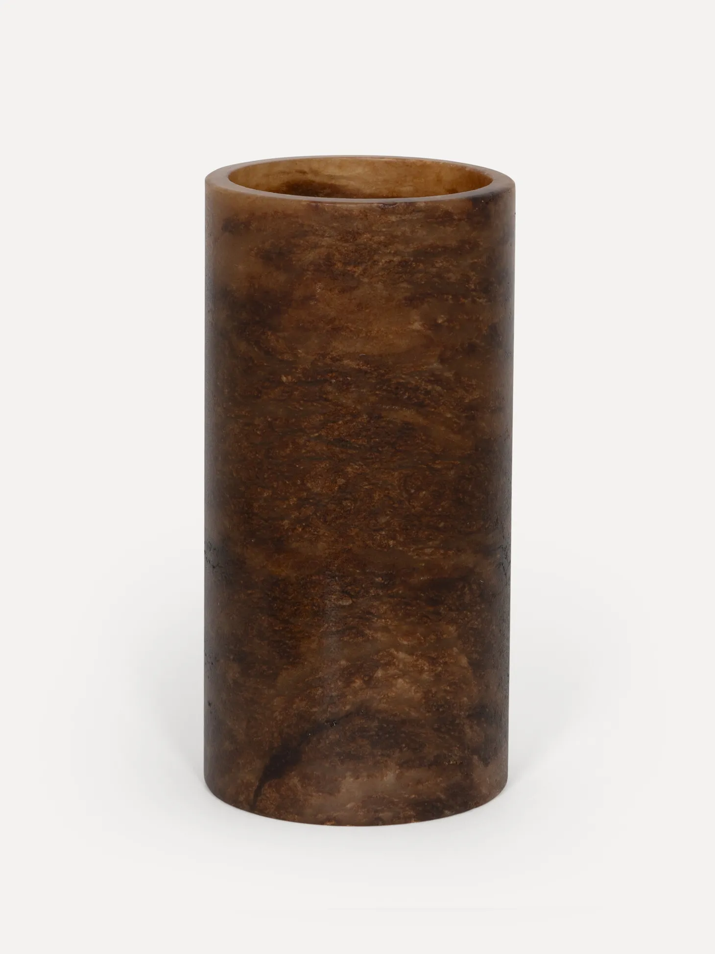 Les Soeurs Cylinder Alabaster Kaarsenhouder (medium) Tabac Discount