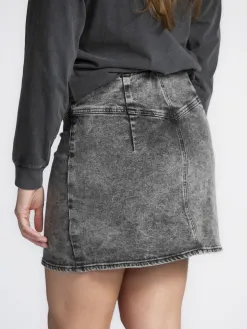 Edited Denim mini-rok Sadie Black+Grey Fashion