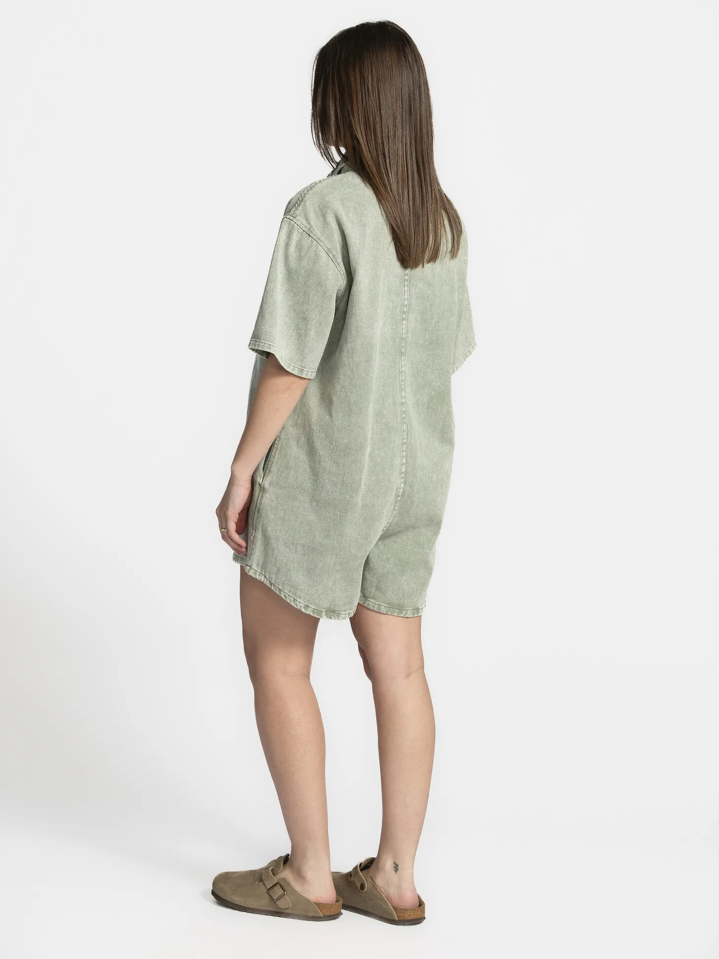 Le Marais Denim playsuit Jae Khaki Hot
