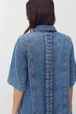 MBYM Denimjurk Balami Mid+Blue+Vintage Discount