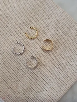 Les Soeurs Ear Cuff June Dots Silver Clearance