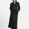 Selected Enkelrok Adeli Black+-+White+Stitching Clearance