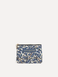 Le Marais Gebloemde pouch Iza Dark+Blue Discount