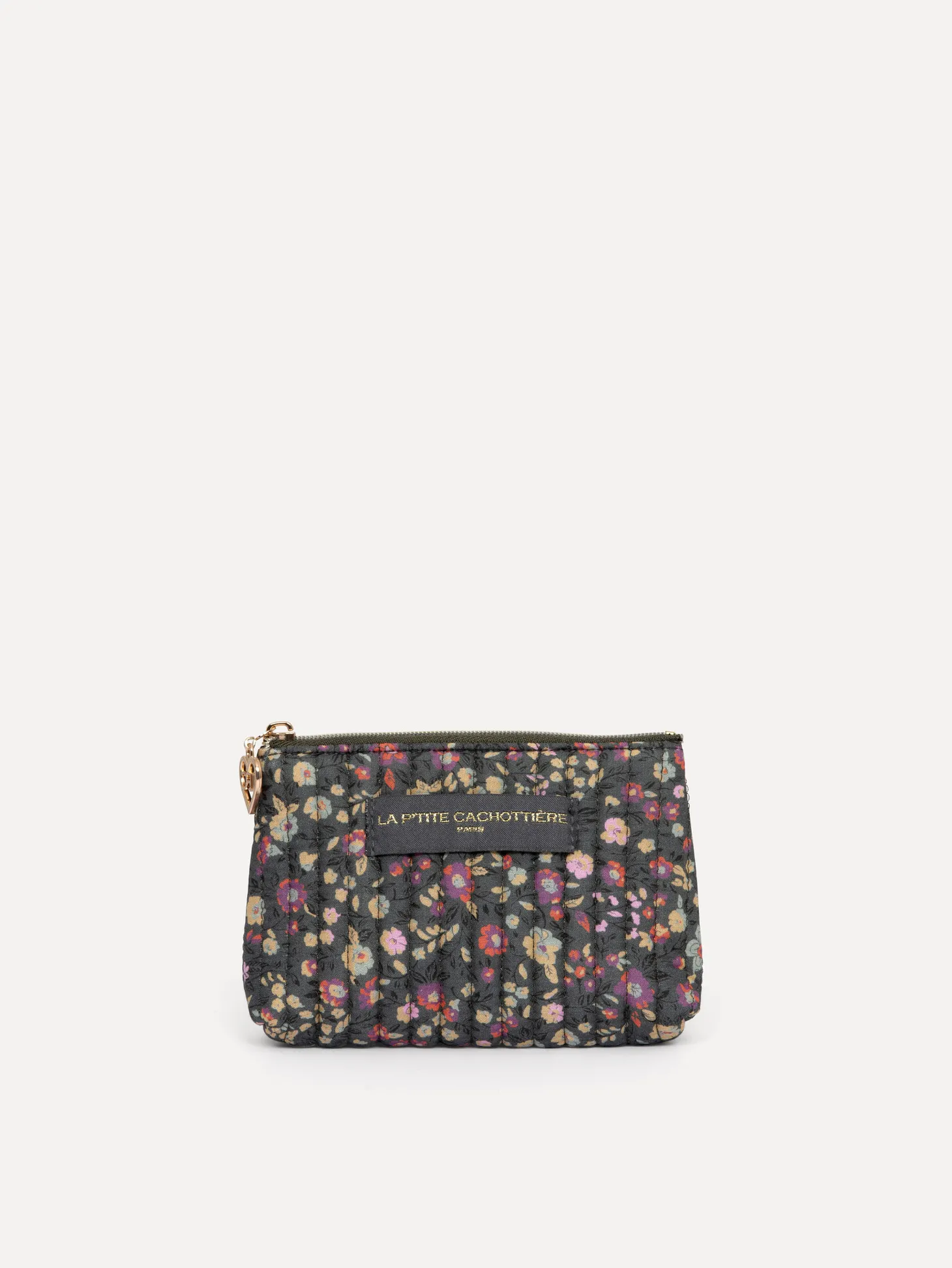 Le Marais Gebloemde pouch Iza GreyPurple Discount