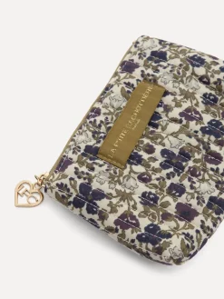 Le Marais Gebloemde pouch Iza BlueGreen Fashion