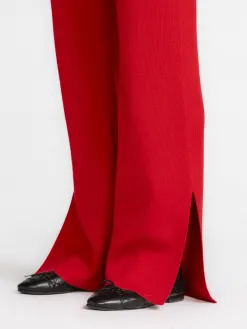 MBYM Gebreide Broek Sanda Ard Hibiscus+Red Fashion