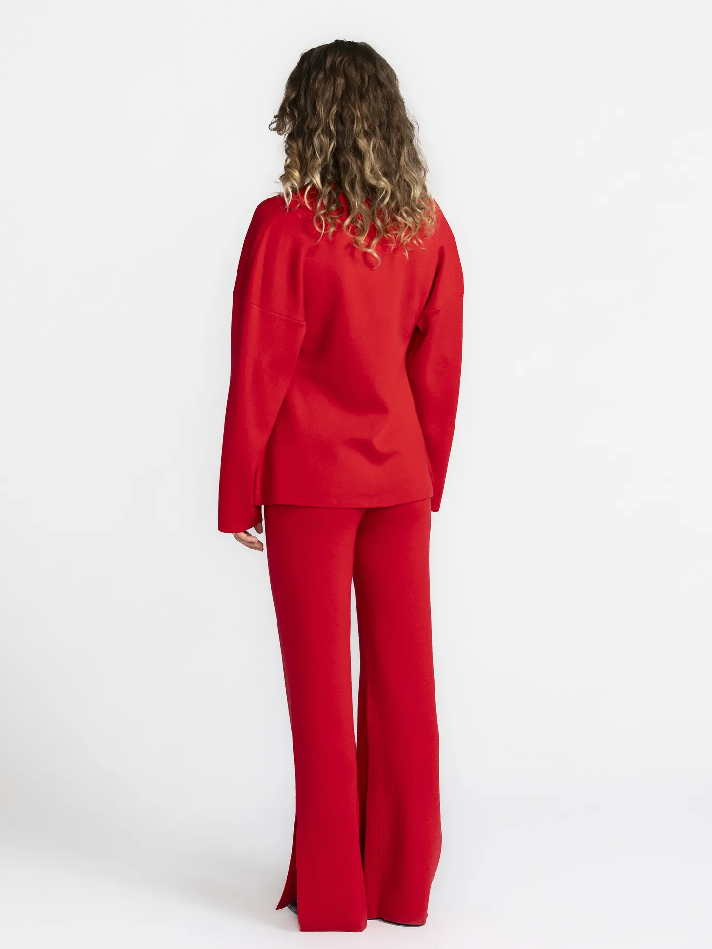 MBYM Gebreide Broek Sanda Ard Hibiscus+Red Fashion