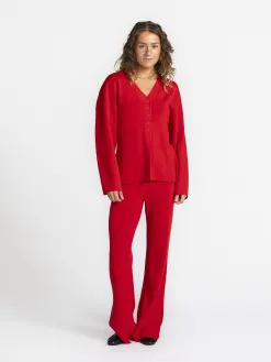 MBYM Gebreide Cardigan Soni Ard Hibiscus+Red Best