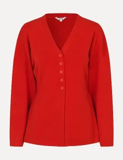 MBYM Gebreide Cardigan Soni Ard Hibiscus+Red Best