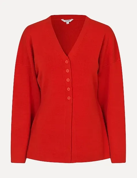 MBYM Gebreide Cardigan Soni Ard Hibiscus+Red Best