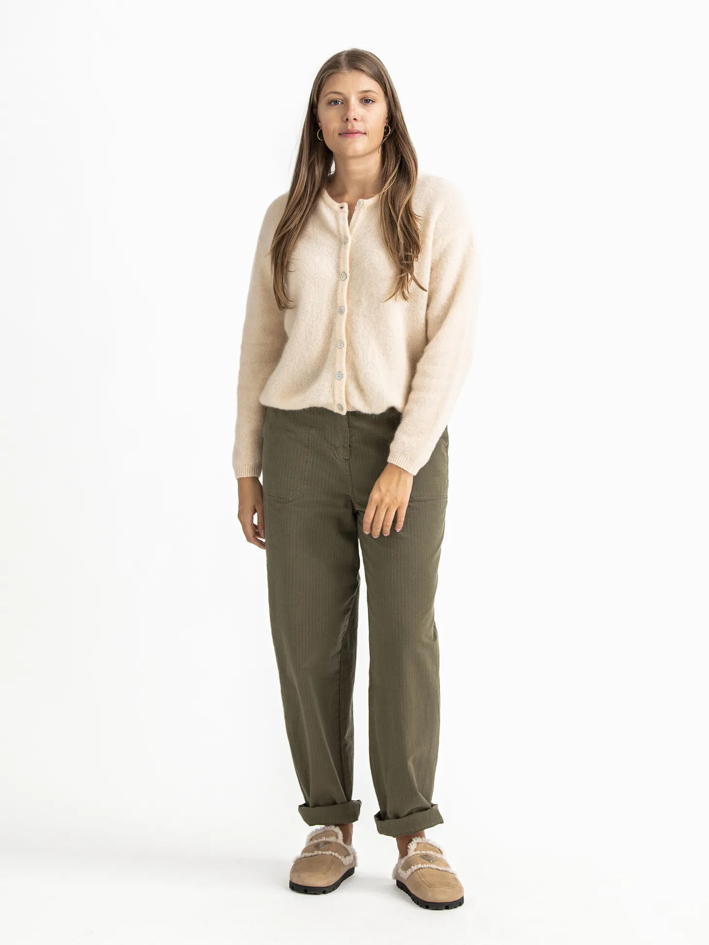 American Vintage Gebreide cardigan Vitow Gris+Clair+Chine Hot