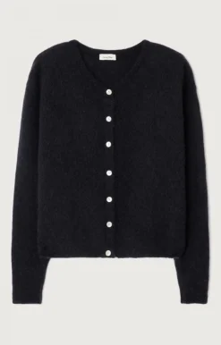 American Vintage Gebreide cardigan Vitow Noir Discount