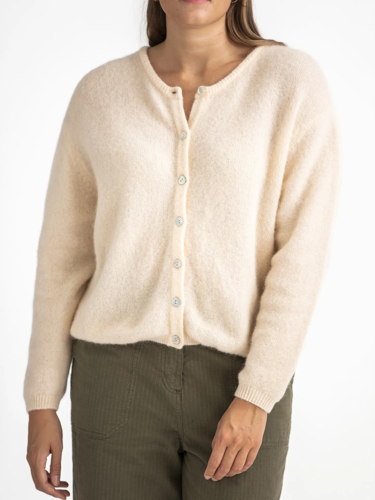 American Vintage Gebreide cardigan Vitow Gris+Clair+Chine Hot
