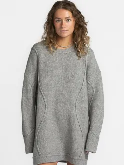 MBYM Gebreide Jurk Rese Shylani Light+Grey+Melange Clearance