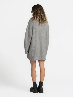 MBYM Gebreide Jurk Rese Shylani Light+Grey+Melange Clearance