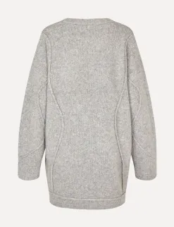 MBYM Gebreide Jurk Rese Shylani Light+Grey+Melange Clearance