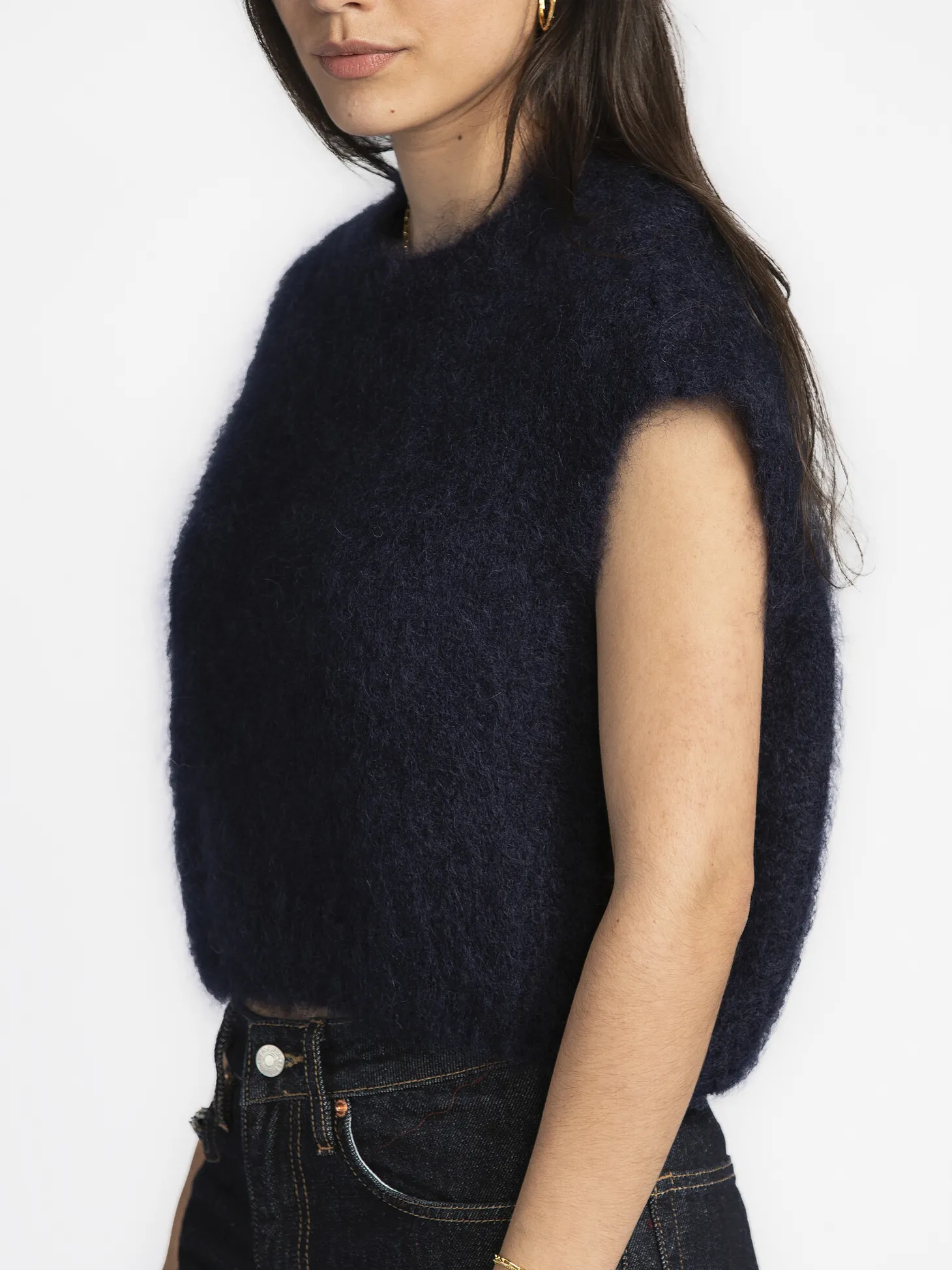 Le Marais Gebreide Spencer Zoey Dark+Brown Clearance