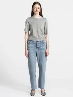 MBYM Gebreide trui Carla Bravani Light+Grey+Melange Sale